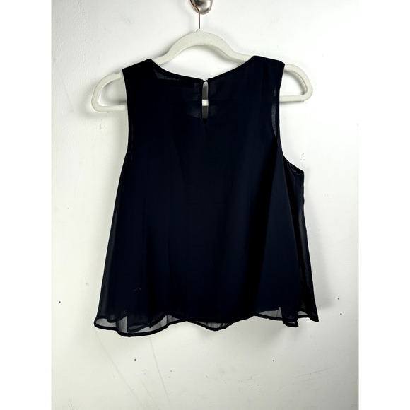 Zara Women's Black Sleeveless Bohemian Aztec Preppy Hipster Embroidered Top - Picture 5 of 8